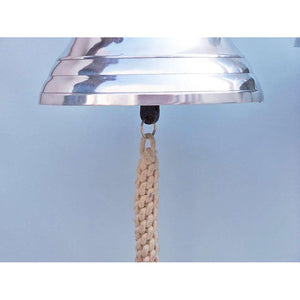 Handcrafted Model Ships - Chrome Hanging Ship's Bell 18"" - BL2019-13C