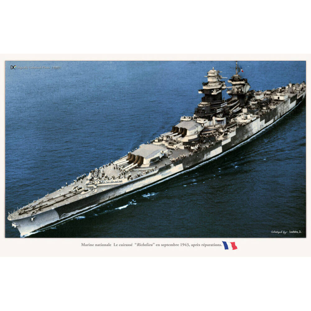 French Battleship Richelieu Large - CM098 - Old Modern