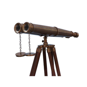 Handcrafted Model Ships - Floor Standing Admirals Antique Brass Binoculars 62"" - BI-0311-AN