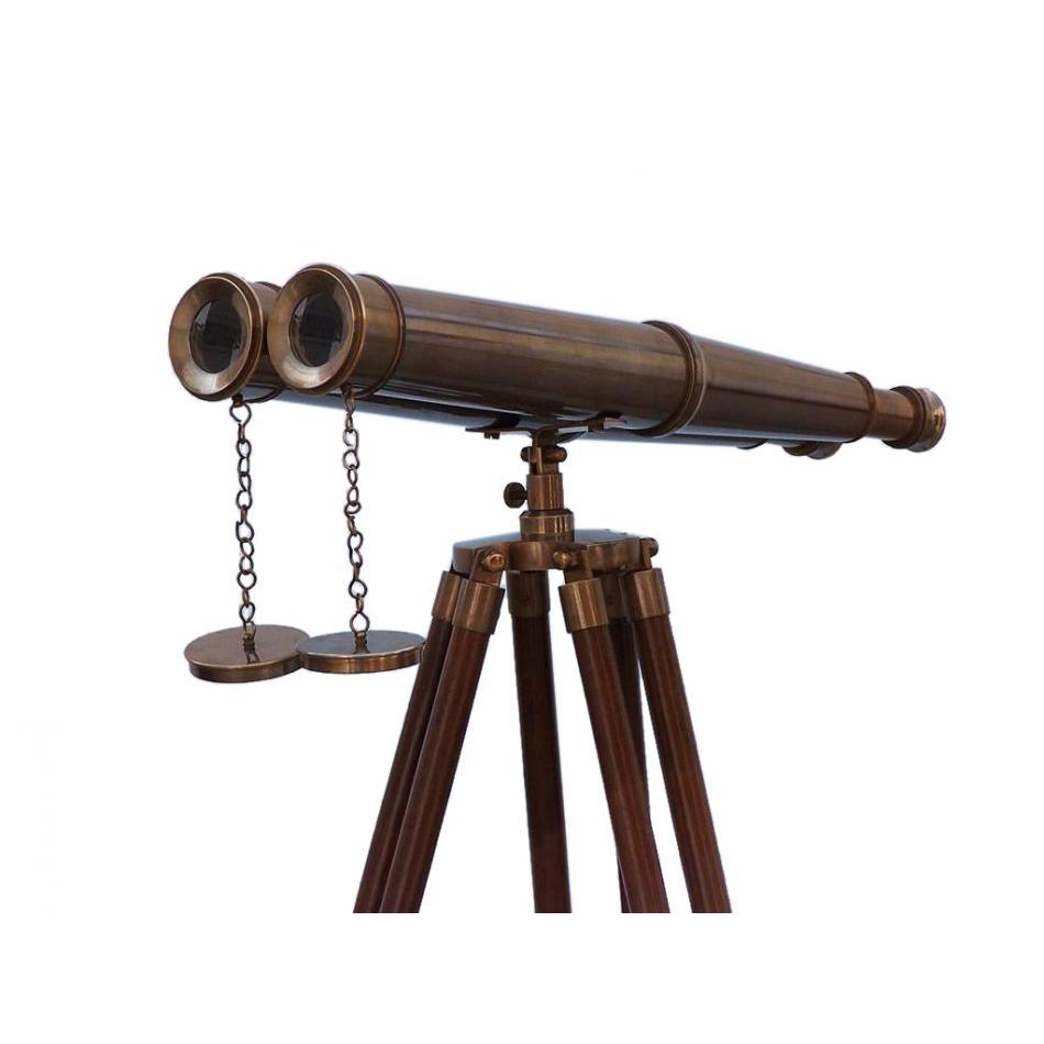 Handcrafted Model Ships - Floor Standing Admirals Antique Brass Binoculars 62