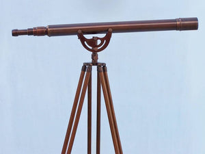 Handcrafted Model Ships Floor Standing Bronzed Anchormaster Telescope 65" ST-0148-BZ