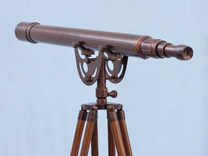 Handcrafted Model Ships Floor Standing Bronzed Anchormaster Telescope 65" ST-0148-BZ