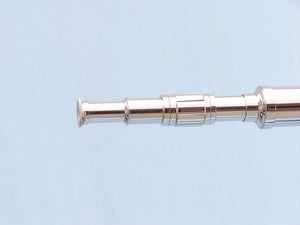 Handcrafted Model Ships Floor Standing Chrome Galileo Telescope 65" ST-0117CH