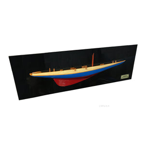 Rainbow Half-Hull Scaled Model Boat Yacht Handmade - H009 - Old Modern