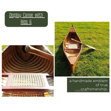 6 ft Decorative Wooden Canoe with ribs Fully Assembled Model for Display