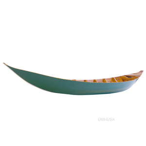 South East Asia Sampan Boat Teal Bottom Thuyen Ba La Tam Ban - K207 - Old Modern