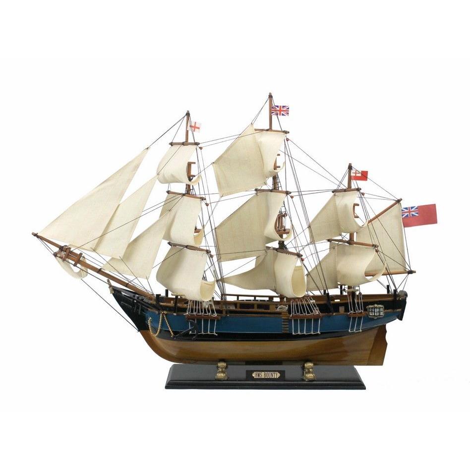 Handcrafted Model Ships - Wooden HMS Bounty Tall Model Ship 34