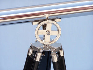 Handcrafted Model Ships Floor Standing Chrome Griffith Astro Telescope 64" ST-0124-CH