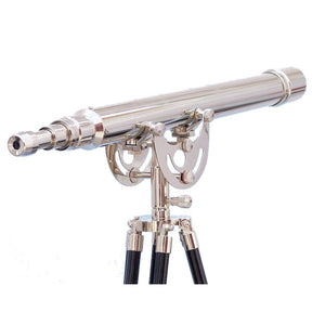 Handcrafted Model Ships Floor Standing Chrome Anchormaster Telescope 65" ST-0148CH