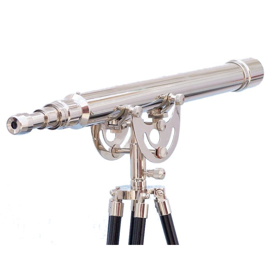 Handcrafted Model Ships Floor Standing Chrome Anchormaster Telescope 65