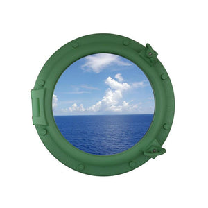 Handcrafted Model Ships - Seafoam Green Decorative Ship Porthole Window 20"" - Seafoam-Green-Porthole-W-20