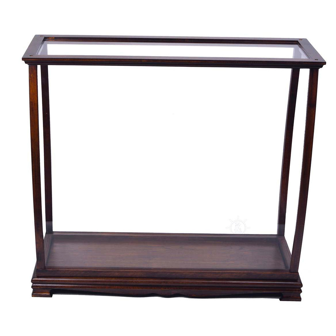 Display Case for Midsize Tall Ship Classic Brown - P095 - Old Modern