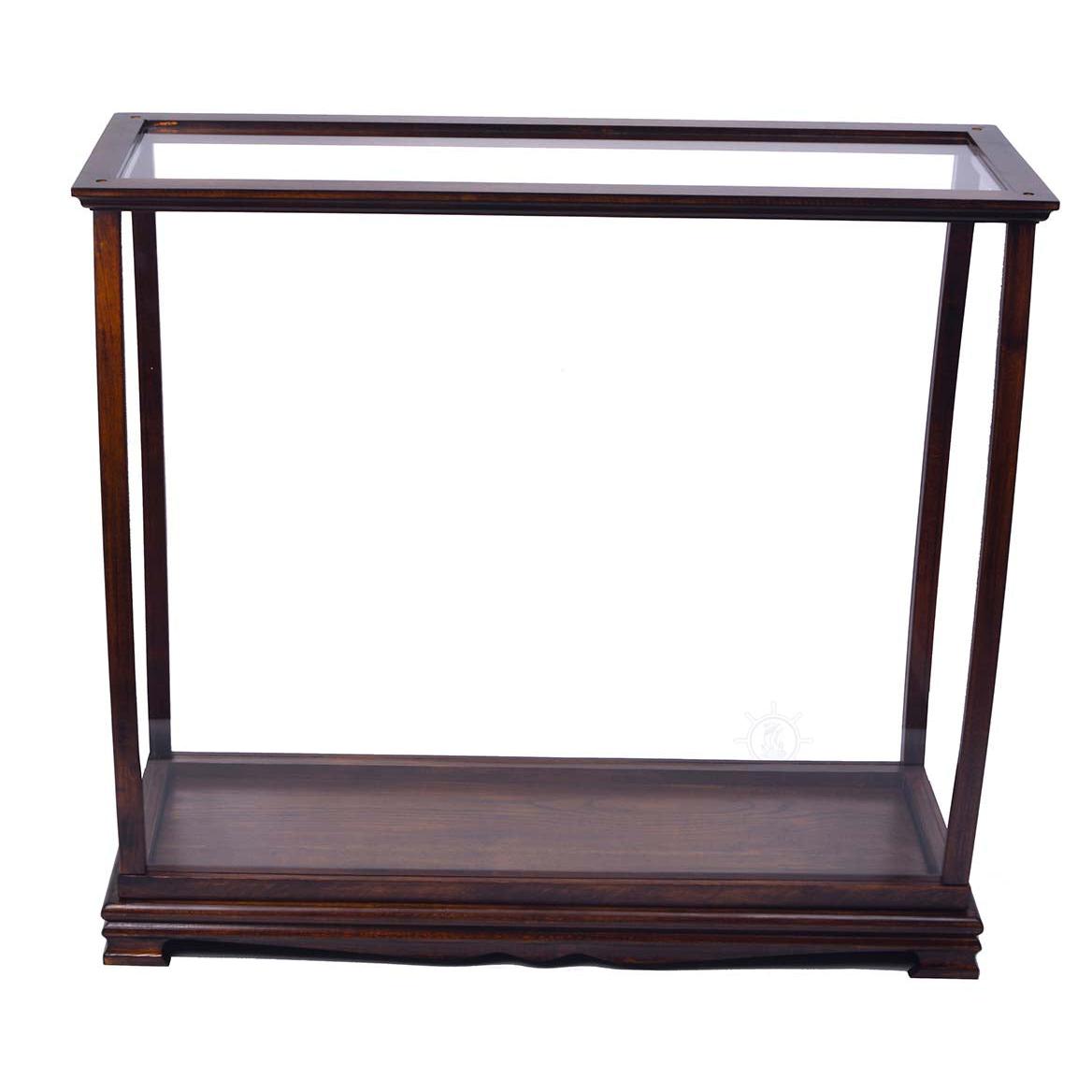 Display Case for Midsize Tall Ship Classic Brown - P095 - Old Modern