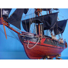 Handcrafted Model Ships - Wooden Caribbean Pirate Ship Model Limited 26"" - Black Sails - A2203B