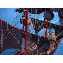 Handcrafted Model Ships - Wooden Caribbean Pirate Ship Model Limited 26"" - Black Sails - A2203B