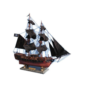 Handcrafted Model Ships - Wooden Caribbean Pirate Ship Model Limited 26"" - Black Sails - A2203B