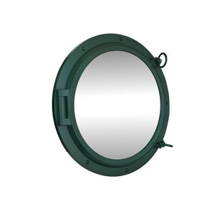 Handcrafted Model Ships Seaworn Green Decorative Ship Porthole Mirror 24" Dark Green Porthole - 24 - M