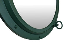 Handcrafted Model Ships Seaworn Green Decorative Ship Porthole Mirror 24" Dark Green Porthole - 24 - M