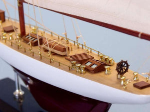 Handcrafted Model Ships Wooden Columbia Limited Model Sailboat 25" D0404