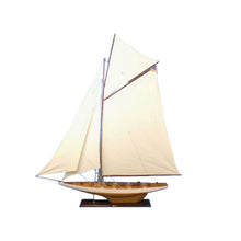 Handcrafted Model Ships Wooden Columbia Model Sailboat Decoration 80" Columbia 80