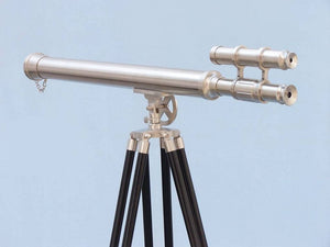 Handcrafted Model Ships Floor Standing Brushed Nickel Griffith Astro Telescope 65" ST-0124-BN