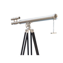 Handcrafted Model Ships Floor Standing Brushed Nickel Griffith Astro Telescope 65" ST-0124-BN