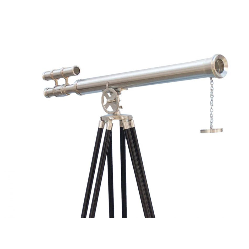 Handcrafted Model Ships Floor Standing Brushed Nickel Griffith Astro Telescope 65