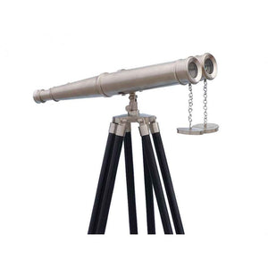 Handcrafted Model Ships Floor Standing Admiral's Brushed Nickel Binoculars 62" Bl-0311-BN