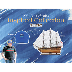 Ultimate USS Constitution Combo: A Model Ship and Classic Hat - T012F2 - Old Modern