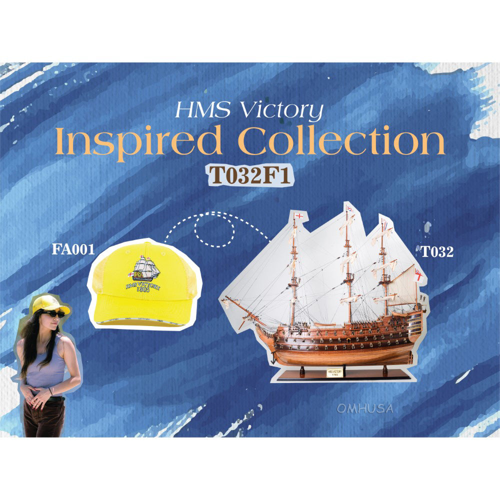 Ultimate HMS Victory Combo: A Model Ship and Classic Hat - T032F1 - Old Modern
