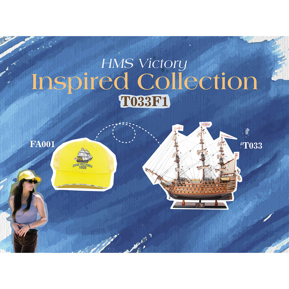 Ultimate HMS Victory Combo: A Model Ship and Classic Hat - T033F1 - Old Modern