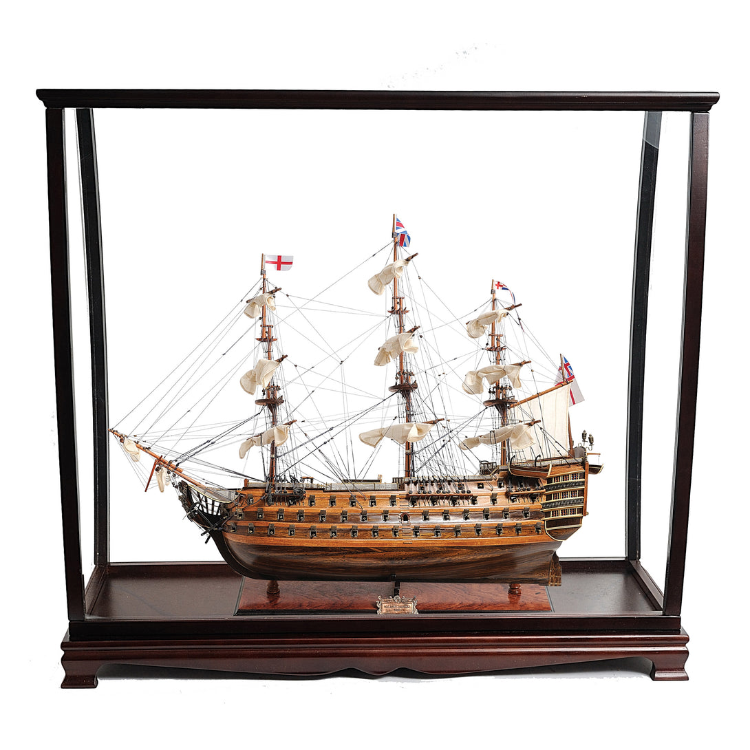 HMS Victory Large With Table Top Display Case - T034A - Old Modern