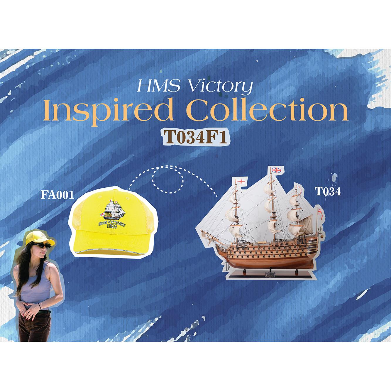 Ultimate HMS Victory Combo: A Model Ship and Classic Hat - T034F1 - Old Modern