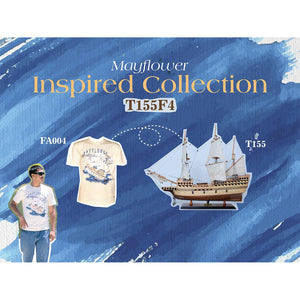 Majestic Mayflower Combo: A Model Ship and Iconic T-Shirt - T155F4 - Old Modern