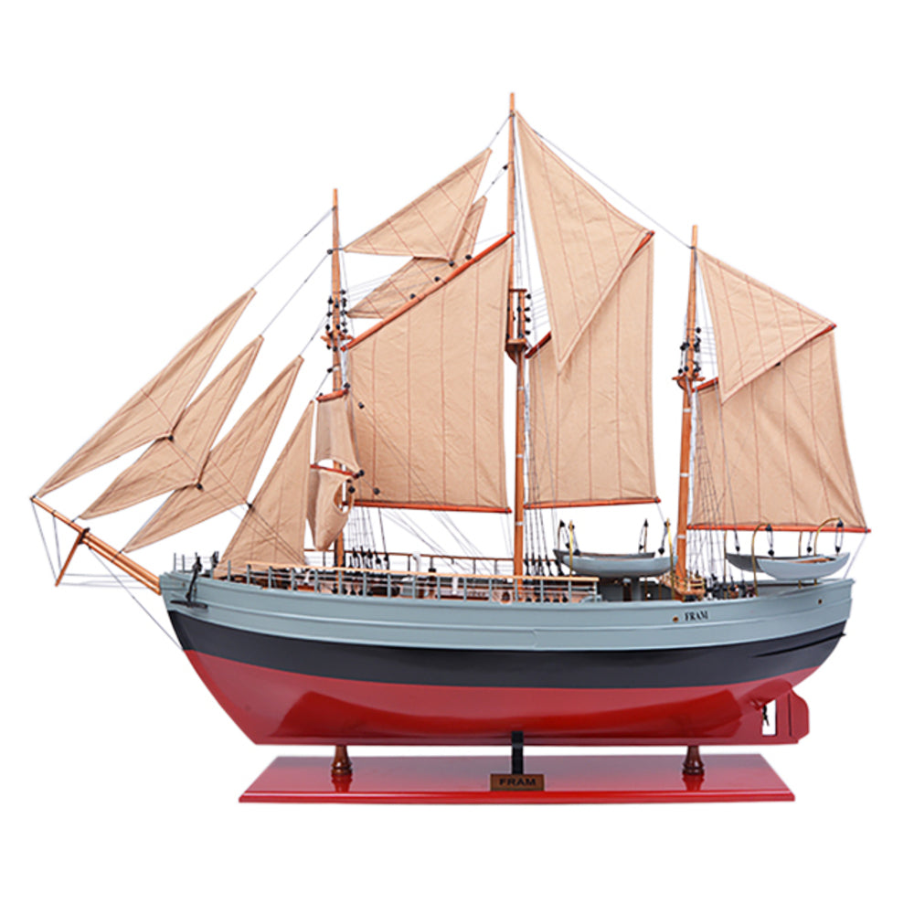 Fram Painted Admiral Line Ship Model Medium | Fully Assembled - T267 - Old Modern