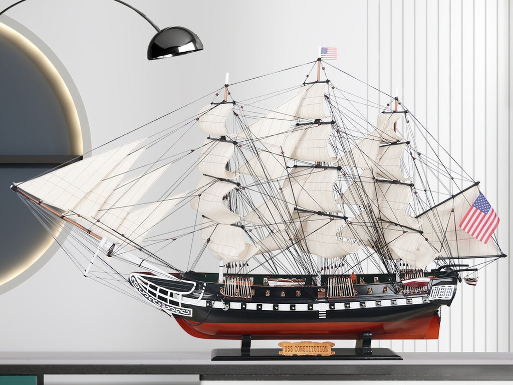 Buy Handcrafted Model Ships Wooden USS Constitution Tall Model Ship 50 ...