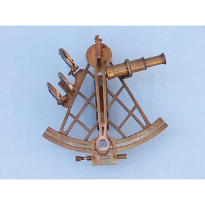 Handcrafted Model Ships - Admiral's Antique Brass Sextant 12"" with Rosewood Box - NS-0417-AN