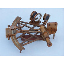 Handcrafted Model Ships - Admiral's Antique Brass Sextant 12"" with Rosewood Box - NS-0417-AN