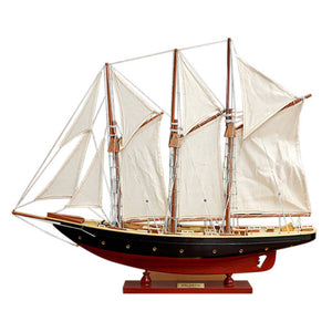 Atlantic Painted Large Sailboat Schooner Yacht Model - Y006 - Old Modern