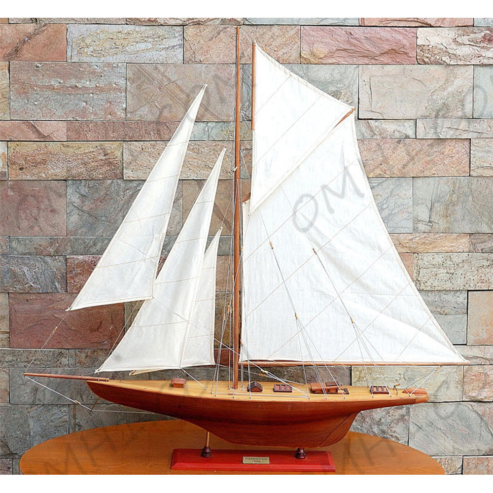 Defender Sailboat Schooner Yacht Model - Y014 - Old Modern