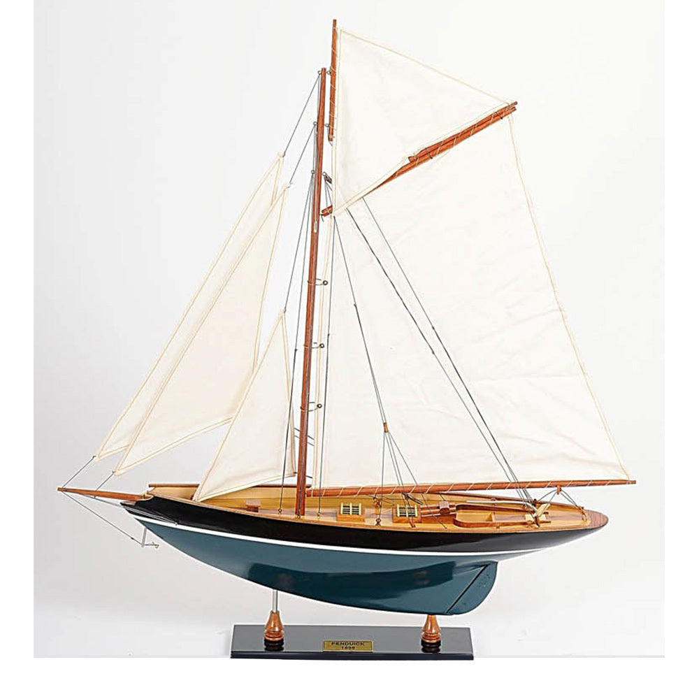 Pen Duick Painted Large Sailboat Schooner Yacht Model - Y056 - Old Modern