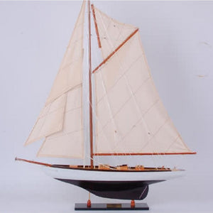 Tuiga Painted XLarge Sailboat Schooner Yacht Model - Y089 - Old Modern