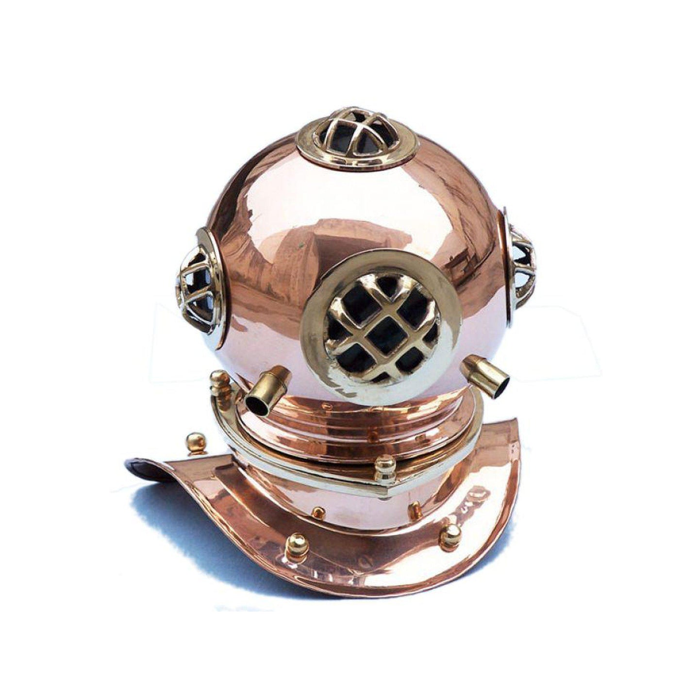 Handcrafted Model Ships Copper Decorative Divers Helmet 9