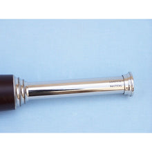 Handcrafted Model Ships Deluxe Class Admiral's Brass - Leather Spyglass Telescope 27 w/ Rosewood Box FT-0212