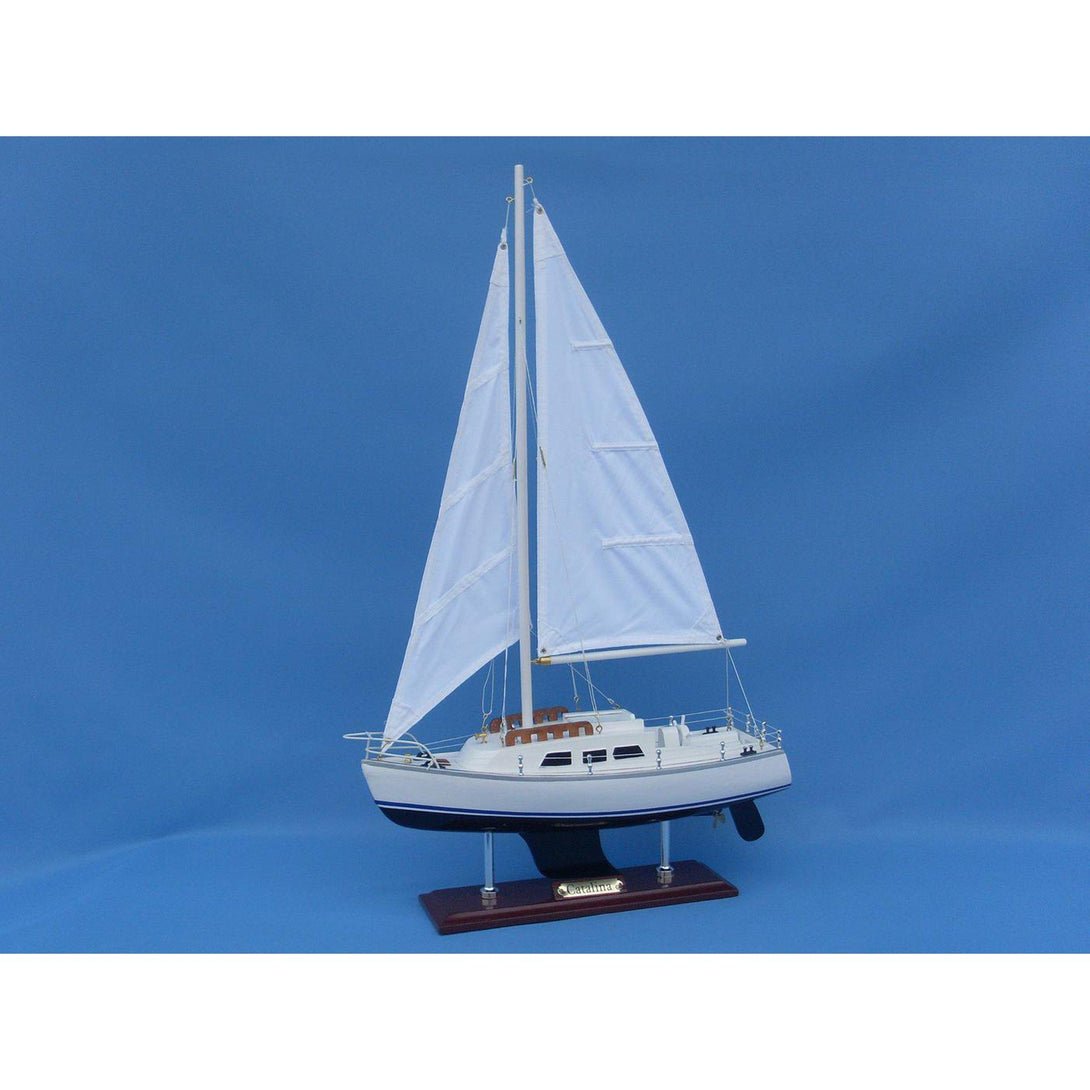Handcrafted Model Ships Wooden Catalina Yacht Model 24