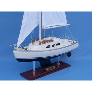 Handcrafted Model Ships Wooden Catalina Yacht Model 24" Catalina