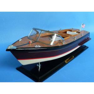 Handcrafted Model Ships Wooden Chris Craft Runabout Model Speedboat 20" Runabout 20