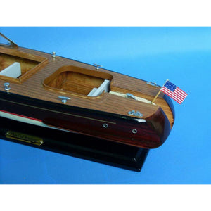 Handcrafted Model Ships Wooden Chris Craft Runabout Model Speedboat 20" Runabout 20