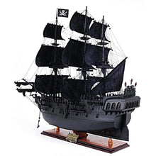 Old Modern Black Pearl Pirate Ship Midsize With Display Case T305A