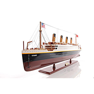 Old Modern RMS Titanic Large with Display Case C012A